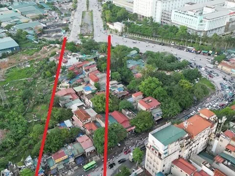 Nút giao 'dị dạng' vì mặt bằng chưa giải phóng xong