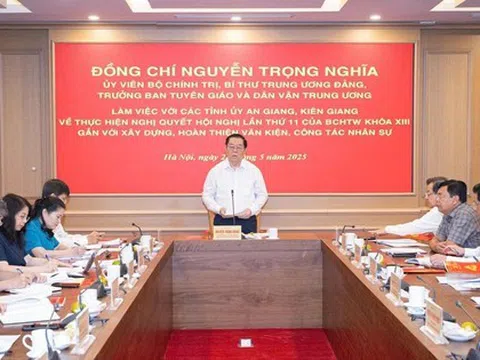 Ông Nguyễn Trọng Nghĩa họp hợp nhất 2 tỉnh Kiên Giang, An Giang
