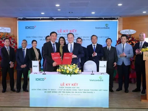 Vietcombank ký kết hợp tác với IDICO, tài trợ 4.000 tỷ đồng cho dự án KCN Tân Phước 1