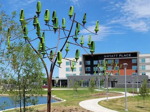 Sức mạnh đáng kinh ngạc của turbine điện gió siêu nhỏ Aeroleaf