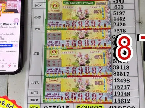 Mua vé số dạo khi đi chợ, người đàn ông trúng 4 tờ độc đắc