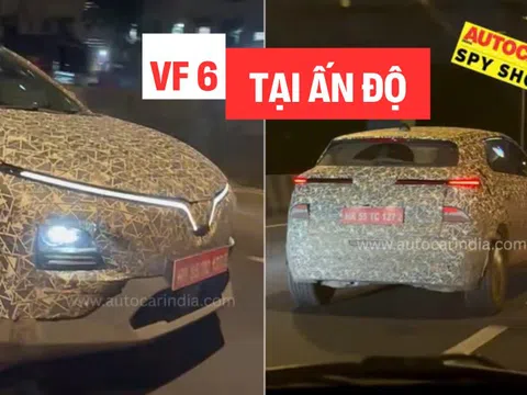 VinFast VF 6 lộ ảnh thử nghiệm tại Ấn Độ: Nhiều thông số bằng bản ở Việt Nam nhưng khoảng sáng gầm tăng thêm 20mm