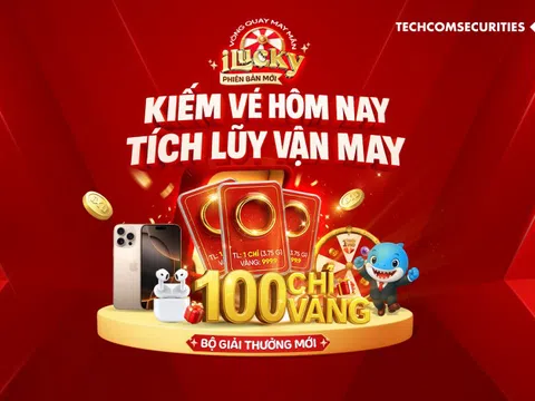 Cơn sốt "Vòng quay may mắn iLucky" tại TCBS: Tặng 100 chỉ vàng nhẫn
