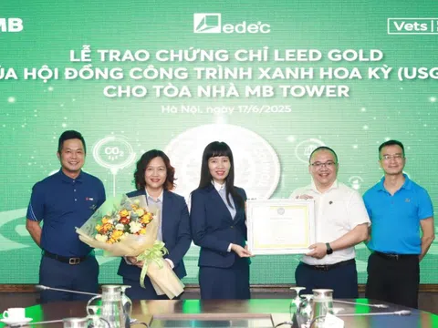 MB Tower đạt chứng chỉ LEED Gold: Bước tiến trong chiến lược phát triển bền vững