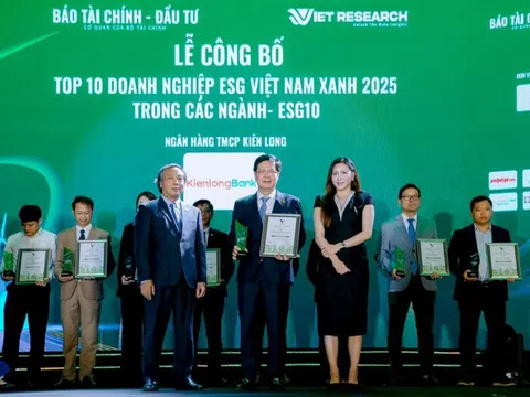 Cam kết xanh, phát triển bền vững: KienlongBank vững ngọn cờ đầu trong Top 10 ESG 2025