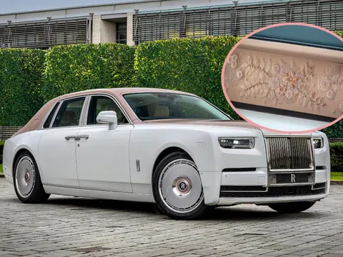 ‘Con nhà người ta’ tặng bố Rolls-Royce Phantom độc bản thêu ren thủ công 230.000 mũi, đổi màu, lấp lánh theo ánh sáng