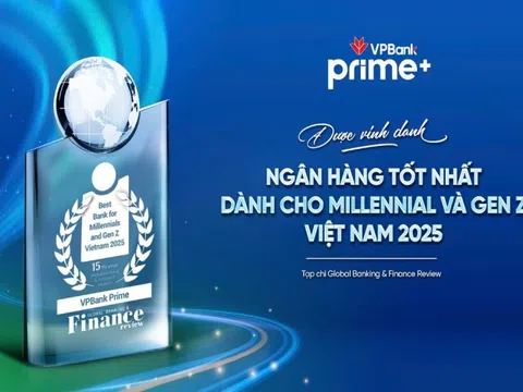 VPBank Prime được vinh danh Ngân hàng tốt nhất cho Millennial và Gen Z 2025