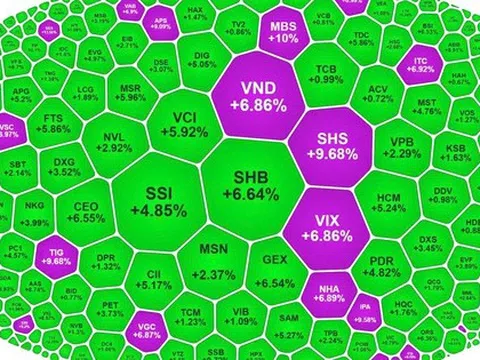 VN-Index lập đỉnh trong ngày kỷ niệm 25 năm thị trường chứng khoán