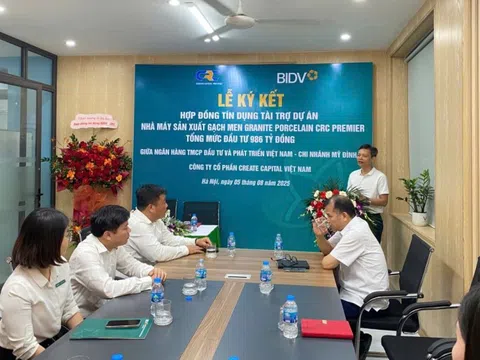 CRC và BIDV ký kết tài trợ dự án gạch men trọng điểm gần 1000 tỷ tại Lào Cai