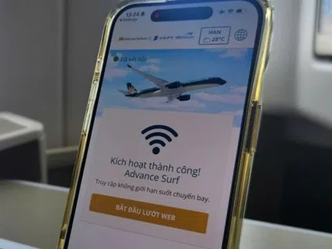 Vietnam Airlines bắt đầu kinh doanh Internet trên máy bay: 10 USD được vào web 1 giờ