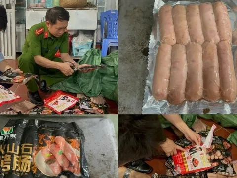 Gần 1 tấn xúc xích, lạp xưởng nướng đá ‘trôi nổi’ tại Hà Nội bị chặn đứng trước thềm Tết Trung thu