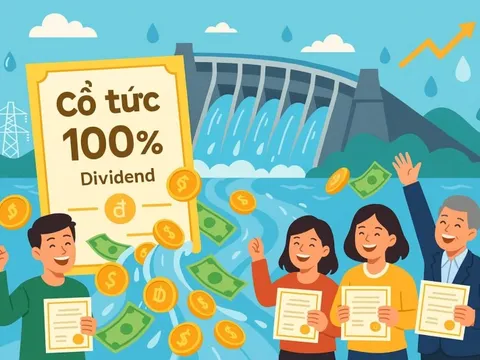 Một công ty thuỷ điện muốn trả cổ tức tiền mặt tỷ lệ 100%