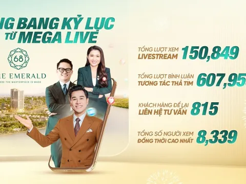 163 booking trong phiên Mega Live: The Emerald 68 tiên phong cuộc chơi mới