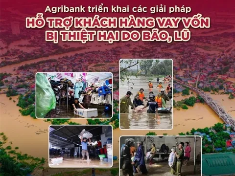 Agribank giảm tới 2%/năm lãi suất cho vay hỗ trợ khách hàng bị ảnh hưởng, thiệt hại do bão, lũ