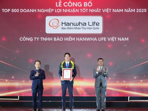 Hanwha Life vào “Top 500 Doanh nghiệp có lợi nhuận tốt nhất Việt Nam 2025”