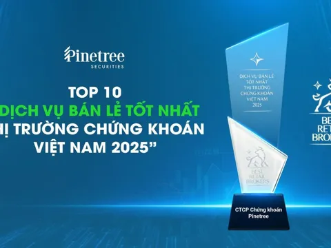 Chứng khoán Pinetree lọt Top 10 công ty có dịch vụ bán lẻ tốt nhất
