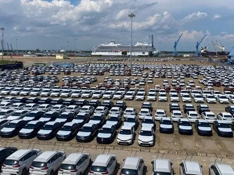 Hình ảnh hàng ngàn chiếc ô tô nhập về cảng TP HCM