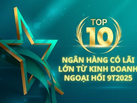 Top 10 ngân hàng lãi lớn nhất từ kinh doanh ngoại hối 9T2025: Vietcombank giữ 'ngai vàng', ACB bứt phá