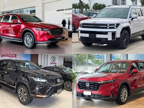 Cầm 1 tỷ đồng mua SUV gầm cao: Santa Fe ưu đãi ‘khủng’ đối đầu chất thực dụng của Fortuner, mu-X và CX-8