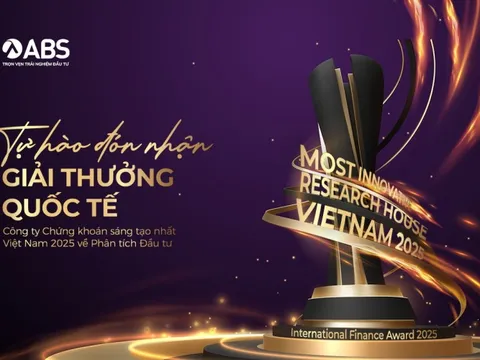 ABS nhận giải thưởng Công ty Chứng khoán sáng tạo nhất Việt Nam về Phân tích Đầu tư 2025