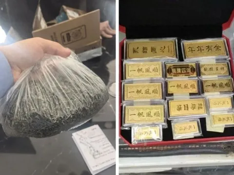 Shipper nhận giao 'gói trà' nặng bất thường từ chị V. nhưng mở ra lại thấy 4 cây vàng và cái kết