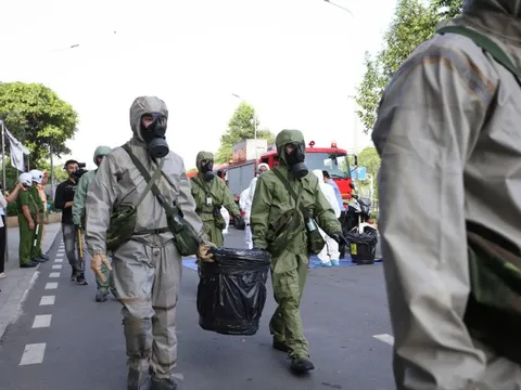 Khoảnh khắc đáng chú ý trong buổi diễn tập ứng phó sự cố phóng xạ ở Tp.HCM