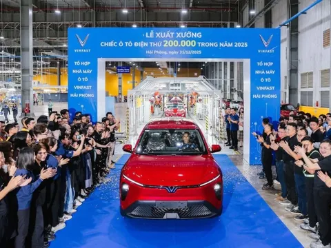 Nhà máy VinFast Hải Phòng xuất xưởng chiếc ô tô điện thứ 200.000 trong năm 2025
