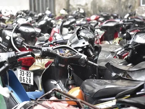 24.343 xe máy vi phạm được bán đấu giá, giá chỉ vài trăm nghìn mỗi chiếc