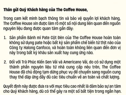 Sau Highlands Coffee, đến The Coffee House ngừng nhập nguyên liệu Đồ hộp Hạ Long