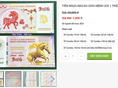 Tiền lì xì linh vật Ngựa 2026 tràn ngập thị trường