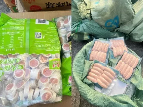 Quảng Ninh chặn đứng gần 4 tấn thực phẩm trôi nổi gồm xúc xích, chả mực, tôm hùm chuẩn bị tuồn ra thị trường dịp Tết
