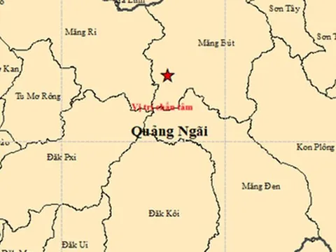 5 trận động đất liên tiếp xảy ra tại Quảng Ngãi