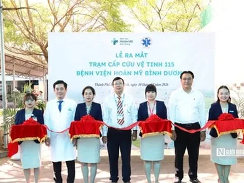 Bệnh viện Hoàn Mỹ Bình Dương ra mắt trạm cấp cứu vệ tinh 115