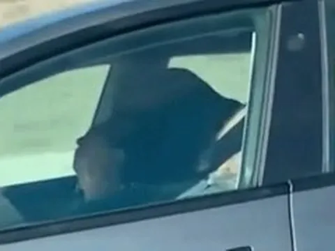 Tài xế thản nhiên nằm ngủ để xe Tesla Model 3 tự chạy trên cao tốc