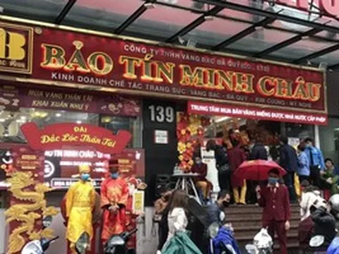 Bảo Tín Minh Châu giảm hơn 4 triệu đồng/lượng vàng ngay sau khi hoạt động lại
