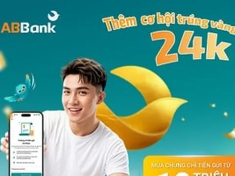 Chứng chỉ tiền gửi An Phúc từ ABBank: Thêm cơ hội trúng vàng 24K, hưởng lãi suất ưu đãi