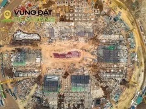 Đại công trường xây sân vận động lớn thứ hai Việt Nam: Lột xác sau 2 tháng, khán đài 60.000 chỗ dần lộ diện