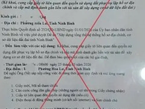 Ninh Bình: Cảnh báo tình trạng giả danh cán bộ Sở Nông nghiệp và Môi trường để lừa đảo