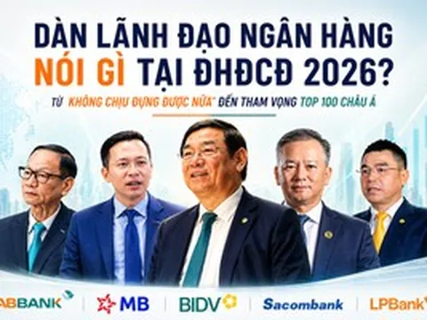 Tham vọng của loạt lãnh đạo ngân hàng tại ĐHĐCĐ 2026: Từ 'không chịu đựng được nữa' đến mục tiêu đứng Top Châu Á
