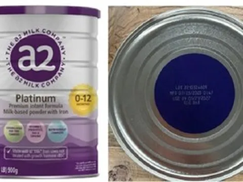 Các lô sữa a2 Platinum Premium USA bị thu hồi mã 2210269454, 2210324609 và 2210321712