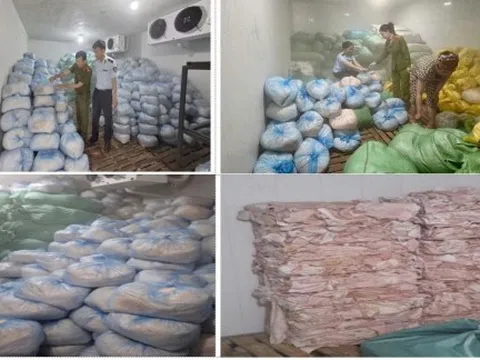 Phát hiện hơn 14 tấn bì heo nghi không rõ nguồn gốc tại Thanh Hóa