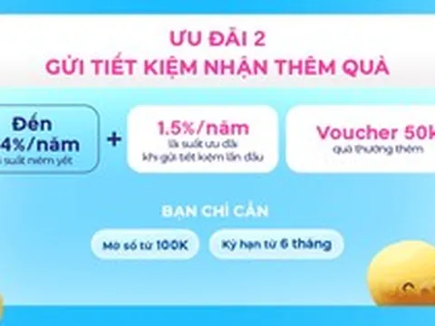 Một ngân hàng trả lãi suất tiết kiệm 8,9%/năm cho số tiền gửi từ 100.000 đồng