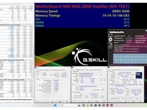 G.SKILL phô diễn RAM DDR5-9200 chạy siêu tốc chỉ với điện áp 1.1V