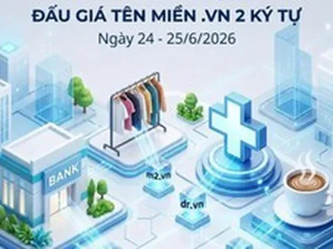 76 tên miền “.vn” ngắn, đẹp chính thức lên sàn đấu giá đợt 2/2026