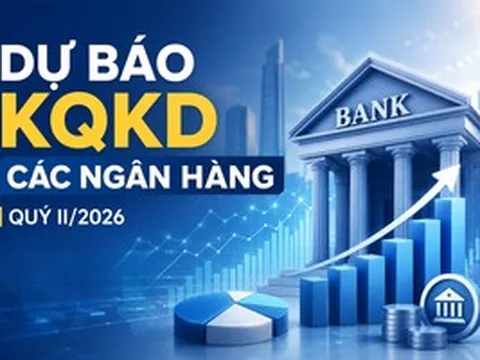Dự báo KQKD 10 ngân hàng quý II/2026: Top 1 tăng trưởng 48%, xuất hiện bank 'đi lùi'