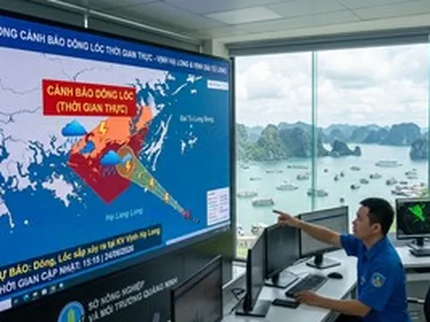 Quảng Ninh vận hành hệ thống cảnh báo dông lốc tức thời trên vịnh Hạ Long