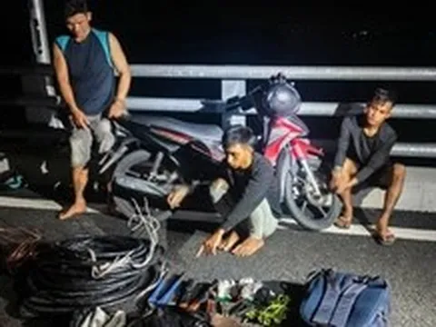 Triệt phá nhóm trộm cắp dây cáp điện trên cầu Đại Ngãi 2