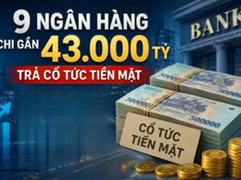 9 ngân hàng chi gần 43.000 tỷ đồng trả cổ tức tiền mặt: LPBank dẫn đầu với tỷ lệ 30%