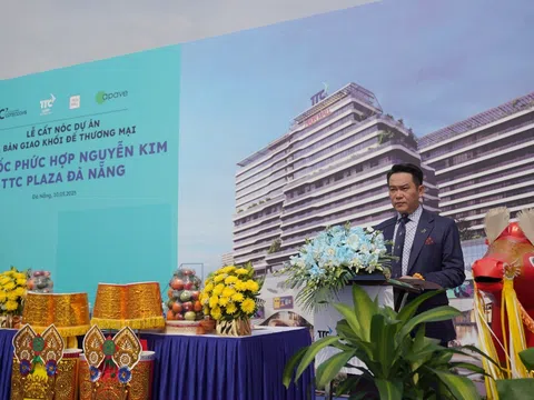 TTC Plaza Đà Nẵng hoàn thành cất nóc, bàn giao khối đế thương mại cho AeonMall Việt Nam đúng tiến độ