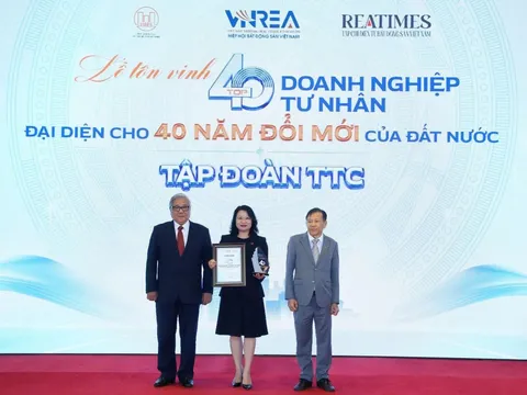 Tập đoàn TTC là một trong top 40 doanh nghiệp tư nhân tiêu biểu đại diện 40 năm Đổi mới